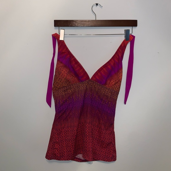 Athleta Red, Purple & Orange Swim CoverUp size M - Picture 2 of 9